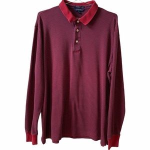 Lands End Long Sleeve Polo Shirt Supima Cotton